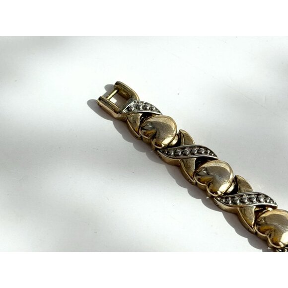 Tres XOXO Genuine Diamond Dual Toned Ladies Vintage Wristwatch - 18mm - WORKS! - Picture 11 of 14